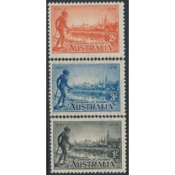 AUSTRALIA - 1934 2d to 1/- Centenary of Victoria set of 3 perf. 11½, MNH – SG # 147a-149a