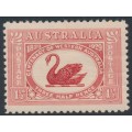 AUSTRALIA - 1929 1½d carmine-red Swan, MNH – SG # 116