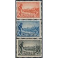AUSTRALIA - 1934 2d to 1/- Centenary of Victoria set of 3 perf. 11½, MH – SG # 147a-149a