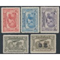 AUSTRALIA - 1931 2d to 6d Kingsford Smith Airmail set of 5, MNH – SG # 121-123 + 139 + 139a