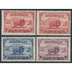 AUSTRALIA - 1934 2d to 9d MacArthur Centenary set of 4, MH – SG # 150-152+150a