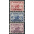 AUSTRALIA - 1934 2d to 9d MacArthur Centenary set of 3, CTO – SG # 150-152