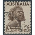 AUSTRALIA - 1952 2/6 sepia KGVI definitive, inverted watermark, used – SG # 253aw