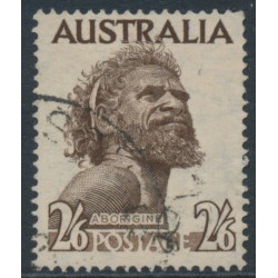 AUSTRALIA - 1952 2/6 sepia KGVI definitive, inverted watermark, used – SG # 253aw