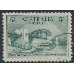 AUSTRALIA - 1932 5/- blue-green Sydney Harbour Bridge, CTO – SG # 143