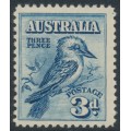 AUSTRALIA - 1928 3d blue Kookaburra, MNH – SG # 106