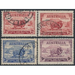 AUSTRALIA - 1934 2d to 9d MacArthur Centenary set of 4, used – SG # 150-152+150a