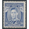 AUSTRALIA - 1937 3d blue KGVI definitive, 'white wattles', MNH – SG # 168a AUSTRALIA - 1937 3d blue KGVI definitive, 'white wattles', MNH – SG # 168a