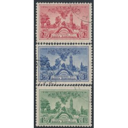 AUSTRALIA - 1936 2d to 1/- SA Centenary set of 3, CTO – SG # 161-163