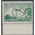 AUSTRALIA - 1929 3d green Airmail (horizontal mesh), perf. OS, MNH – SG # O119