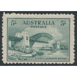 AUSTRALIA - 1932 5/- blue-green Sydney Harbour Bridge, MH – SG # 143
