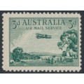 AUSTRALIA - 1929 3d green Airmail (vertical mesh paper), MNH – SG # 115 AUSTRALIA - 1929 3d green Airmail (vertical mesh paper), MNH – SG # 115
