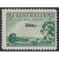 AUSTRALIA - 1929 3d green Airmail (vertical mesh paper), MNH – SG # 115