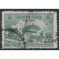 AUSTRALIA - 1932 5/- blue-green Sydney Harbour Bridge, used – SG # 143 AUSTRALIA - 1932 5/- blue-green Sydney Harbour Bridge, used – SG # 143