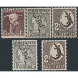 AUSTRALIA - 1948-1956 1/3 to 2/- Definitives, MNH – SG # 223-224f