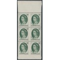 AUSTRALIA - 1964 5d green QEII, imperf. between block of 6, MNH – ACSC # 400bb AUSTRALIA - 1964 5d green QEII, imperf. between block of 6, MNH – ACSC # 400bb