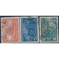 RUSSIA / USSR - 1930 The 1905 Revolution set of 3, imperf., used – Michel # 394B-396B RUSSIA / USSR - 1930 The 1905 Revolution set of 3, imperf., used – Michel # 394B-396B