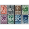 RUSSIA / USSR - 1938 Sports in the Soviet Union set of 8, used – Michel # 657-654 RUSSIA / USSR - 1938 Sports in the Soviet Union set of 8, used – Michel # 657-654