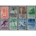 RUSSIA / USSR - 1938 Sports in the Soviet Union set of 8, used – Michel # 657-654 RUSSIA / USSR - 1938 Sports in the Soviet Union set of 8, used – Michel # 657-654