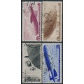 RUSSIA / USSR - 1934 10K to 30K Zeppelins set of 4, horizontal wmk, used – Michel # 484Y-487Y RUSSIA / USSR - 1934 10K to 30K Zeppelins set of 4, horizontal wmk, used – Michel # 484Y-487Y
