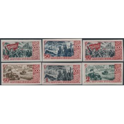 RUSSIA / USSR - 1947 October Revolution set of 6, imperf., MNH – Michel # 1162B-1167B