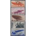 RUSSIA / USSR - 1934 Zeppelins set of 5, used – Michel # 483-487 RUSSIA / USSR - 1934 Zeppelins set of 5, used – Michel # 483-487