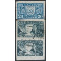 RUSSIA - 1921 20R & 40R definitives, used – Michel # 154-155 RUSSIA - 1921 20R & 40R definitives, used – Michel # 154-155