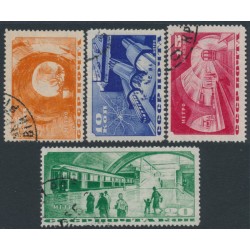 RUSSIA / USSR - 1935 Moscow Metro set of 4, used – Michel # 509-512
