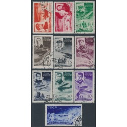 RUSSIA / USSR - 1935 Rescue of the Ice-Breaker Chelyuskin set, used – Michel # 499-508 