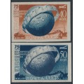 RUSSIA / USSR - 1949 UPU Anniversary set of 2, imperf., MH – Michel # 1383B-1384B