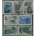 RUSSIA / USSR - 1942 Heroes of the Soviet Union set of 7, used – Michel # 829-835 RUSSIA / USSR - 1942 Heroes of the Soviet Union set of 7, used – Michel # 829-835