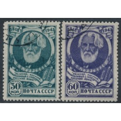 RUSSIA / USSR - 1943 Turgenev set of 2, used – Michel # 883-884