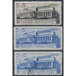 RUSSIA / USSR - 1932 Philatelic Exhibition set, used – Michel # 422A+423A+423C RUSSIA / USSR - 1932 Philatelic Exhibition set, used – Michel # 422A+423A+423C
