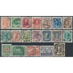 RUSSIA - 1913 Romanov Dynasty set of 19, used – Michel # 82-98 + 113-114