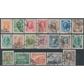 RUSSIA - 1913 Romanov Dynasty set of 19, used – Michel # 82-98 + 113-114