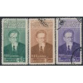 RUSSIA / USSR - 1950 40K to 5R Kalinin set of 3, used – Michel # 1515-1517