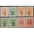 RUSSIA - 1917 1K to 3K Romanov Currency Stamps, MNG – Michel # 117-121 RUSSIA - 1917 1K to 3K Romanov Currency Stamps, MNG – Michel # 117-121