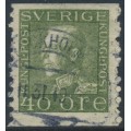 SWEDEN - 1929 40öre olive King Gustav V (type I), used – Facit # 189Aa SWEDEN - 1929 40öre olive King Gustav V (type I), used – Facit # 189Aa