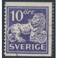 SWEDEN - 1934 10öre violet Lion, type II, perf. 13, no watermark, used – Facit # 146Ea SWEDEN - 1934 10öre violet Lion, type II, perf. 13, no watermark, used – Facit # 146Ea