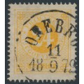 SWEDEN - 1872 24öre orange-yellow Ring Type, perf. 14, used – Facit # 24e SWEDEN - 1872 24öre orange-yellow Ring Type, perf. 14, used – Facit # 24e