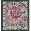 SWEDEN - 1872 50öre dull carmine Ring Type, perf. 14, used – Facit # 26h SWEDEN - 1872 50öre dull carmine Ring Type, perf. 14, used – Facit # 26h