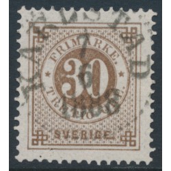 SWEDEN - 1886 30öre reddish brown Ring Type, perf. 13 with posthorn, used – Facit # 47b SWEDEN - 1886 30öre reddish brown Ring Type, perf. 13 with posthorn, used – Facit # 47b