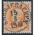 SWEDEN - 1896 25öre dull brown-orange Oscar II, used – Facit # 57e SWEDEN - 1896 25öre dull brown-orange Oscar II, used – Facit # 57e