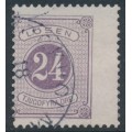 SWEDEN - 1882 24öre reddish lilac Postage Due (Lösen), perf. 13, used – Facit # L17c