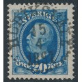 SWEDEN - 1891 20öre ultramarine Oscar II (type I), used – Facit # 56I SWEDEN - 1891 20öre ultramarine Oscar II (type I), used – Facit # 56I