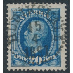 SWEDEN - 1891 20öre ultramarine Oscar II (type I), used – Facit # 56I