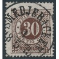 SWEDEN - 1872 30öre blackish brown Ring Type, perf. 14, used – Facit # 25f SWEDEN - 1872 30öre blackish brown Ring Type, perf. 14, used – Facit # 25f