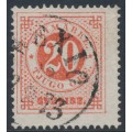 SWEDEN - 1872 20öre orangish red Ring Type, perf. 14, used – Facit # 22b SWEDEN - 1872 20öre orangish red Ring Type, perf. 14, used – Facit # 22b