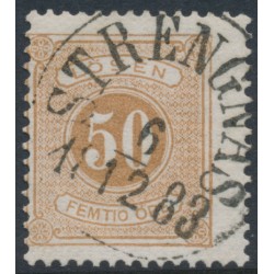 SWEDEN - 1877 50öre dull yellowish orange-brown Postage Due (Lösen), perf. 13, used – Facit # L19d