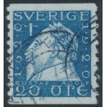 SWEDEN - 1920 20öre blue Gustaf II Adolf, perf. 9¾ on 2-sides, ‘/’ watermark, used – Facit # 152Acx SWEDEN - 1920 20öre blue Gustaf II Adolf, perf. 9¾ on 2-sides, ‘/’ watermark, used – Facit # 152Acx